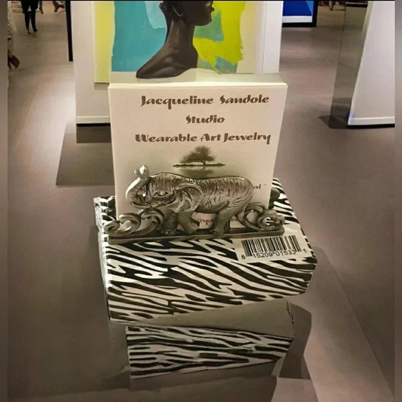 Vintage Pewter Elephant Card Letter Holder - Picture 1 of 6